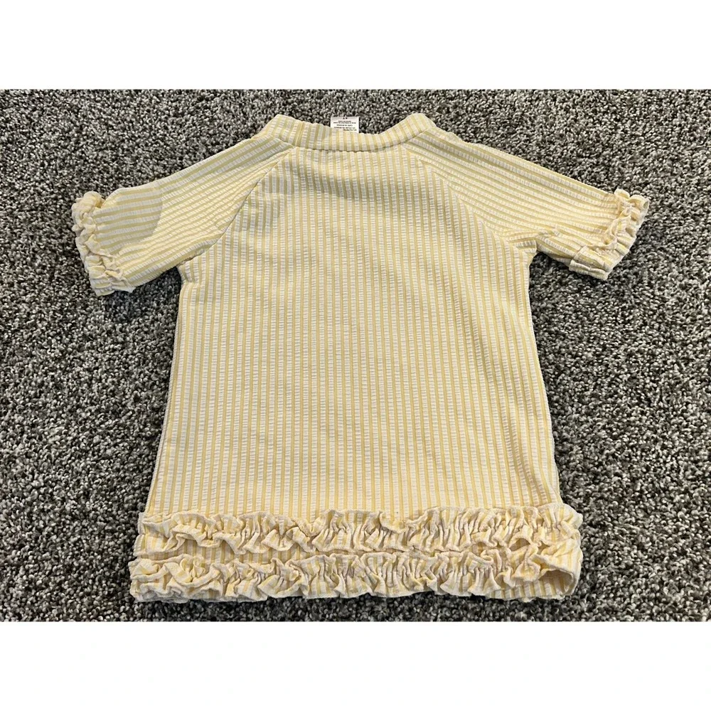 Cc36 RuffleButts Ruffle Butts swim top dress shirt 4T beach pool vacation‎